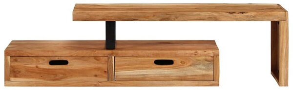 Tömör akácfa TV-állvány (118-200) x 30 x 40 cm