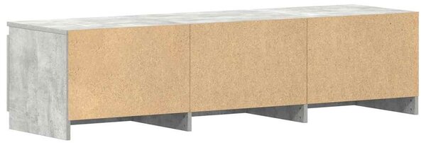 Betonszürke szerelt fa TV-szekrény 140 x 40 x 35,5 cm