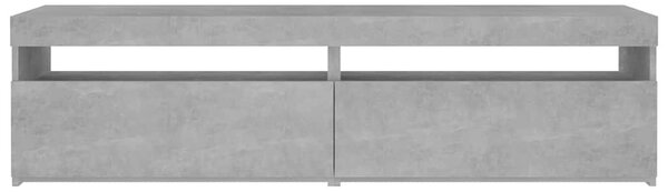 2 db betonszürke TV-szekrény LED-világítással 75 x 35 x 40 cm
