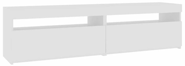 2 db fehér TV-szekrény LED-világítással 75 x 35 x 40 cm