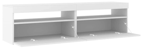 2 db fehér TV-szekrény LED-világítással 75 x 35 x 40 cm