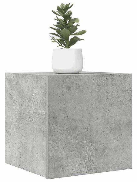 2 db betonszürke falra szerelhető TV-szekrény 30,5 x 30 x 30 cm