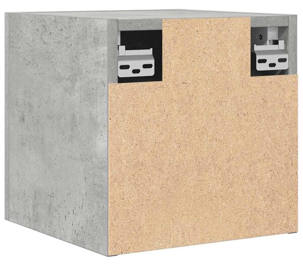 2 db betonszürke falra szerelhető TV-szekrény 30,5 x 30 x 30 cm
