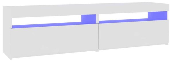 2 db fehér TV-szekrény LED-világítással 75 x 35 x 40 cm