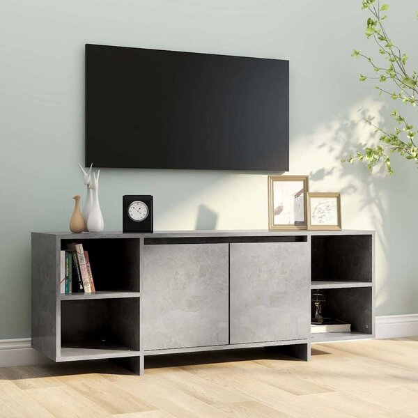 Betonszürke szerelt fa TV-szekrény 130x35x50 cm