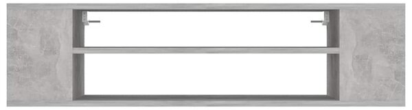 Betonszürke szerelt fa függő TV-szekrény 100 x 30 x 26,5 cm