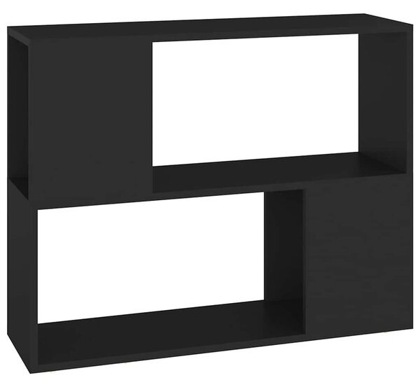 Fekete szerelt fa TV-szekrény 80 x 24 x 63 cm