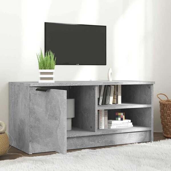 Betonszürke szerelt fa TV-szekrény 80x35x36,5 cm