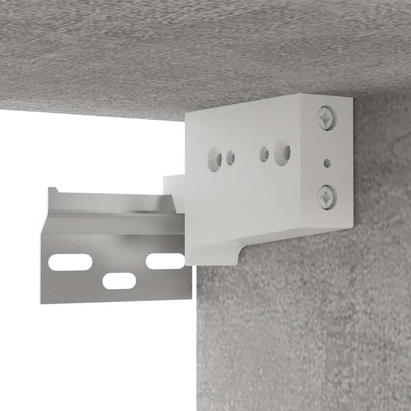 Betonszürke szerelt fa falra szerelhető TV-szekrény 102x35x35cm