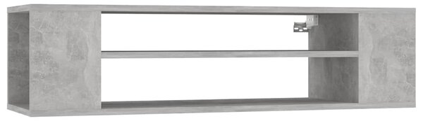 Betonszürke szerelt fa függő TV-szekrény 100 x 30 x 26,5 cm