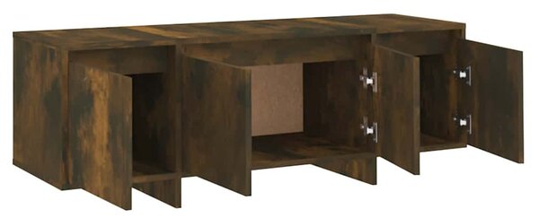 Füstös tölgy színű szerelt fa TV-szekrény 120x30x40,5 cm