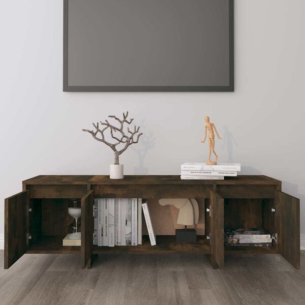Füstös tölgy színű szerelt fa TV-szekrény 120x30x40,5 cm