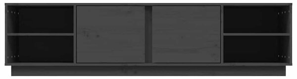 Szürke tömör fenyőfa TV-szekrény 156 x 40 x 40 cm