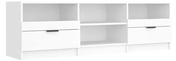 Fehér szerelt fa TV-szekrény 150 x 33,5 x 45 cm