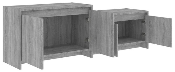 Szürke sonoma szerelt fa TV-szekrény 146,5x35x50 cm