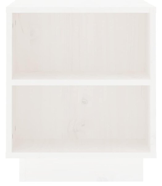 Fehér tömör fenyőfa TV-szekrény 110 x 35 x 40,5 cm