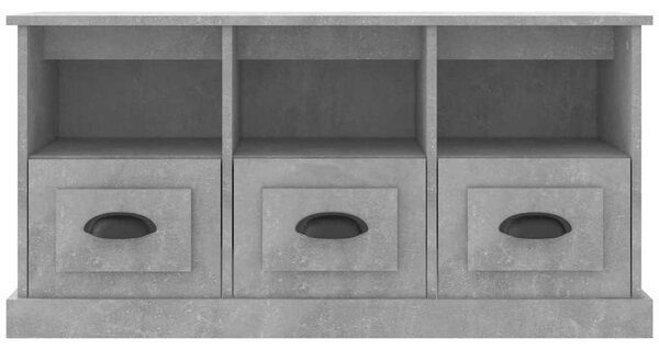 Betonszürke szerelt fa TV-szekrény 100x35x50 cm