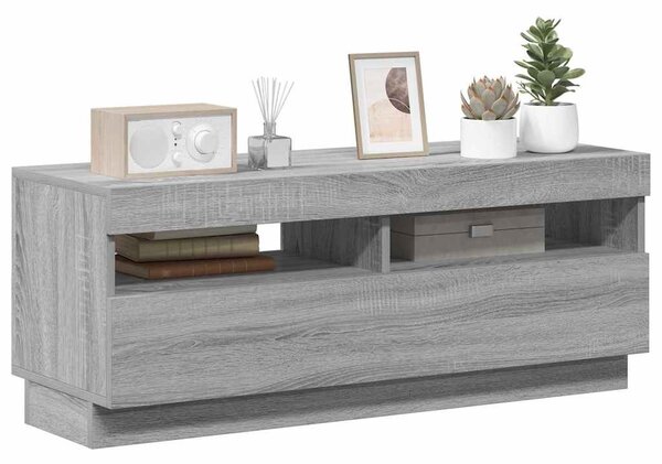 Szürke sonoma TV-szekrény LED-lámpákkal 100 x 35 x 40 cm
