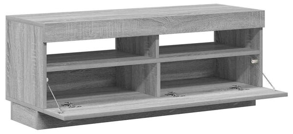 Szürke sonoma TV-szekrény LED-lámpákkal 100 x 35 x 40 cm