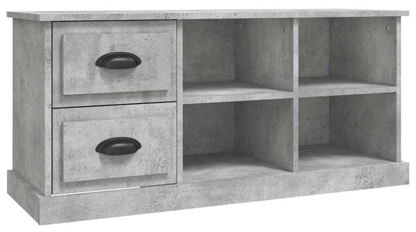 Betonszürke szerelt fa TV-szekrény 102 x 35,5 x47,5 cm