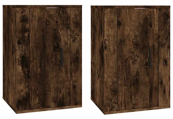 2 db füstös tölgy falra szerelhető TV-szekrény 40x34,5x60 cm
