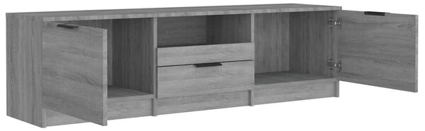 Szürke sonoma színű szerelt fa TV-szekrény 140 x 35 x 40 cm