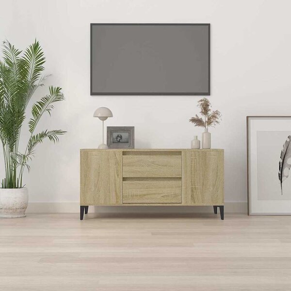 Sonoma tölgy színű szerelt fa fali TV-szekrény 102x44,5x50 cm