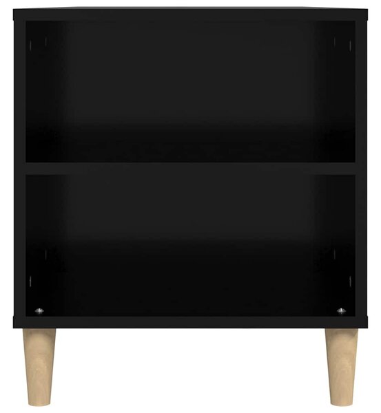 Fekete szerelt fa TV-szekrény 102x44,5x50 cm