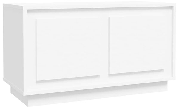 Fehér szerelt fa TV-szekrény 80x35x45 cm
