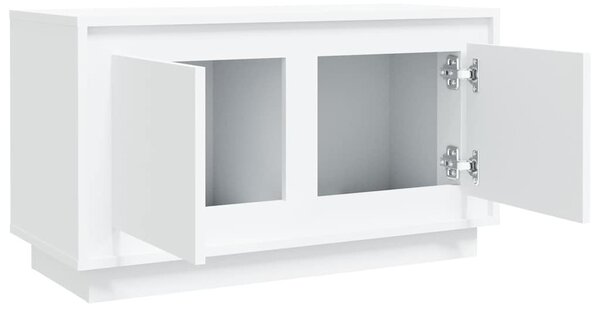 Fehér szerelt fa TV-szekrény 80x35x45 cm
