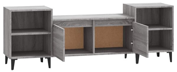 Szürke sonoma színű szerelt fa TV-szekrény 160x35x55 cm