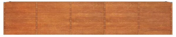 Rozsda színű corten acél kerti magaságyás 400 x 80 x 77 cm