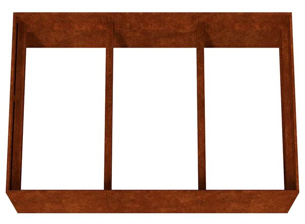 Corten acél kerti magaságyás 120x80x40 cm