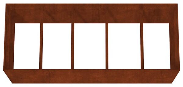 Corten acél kerti magaságyás 200x80x80 cm