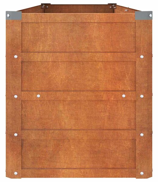 Rozsda színű corten acél kerti magaságyás 160 x 40 x 45 cm