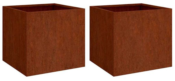 2 db corten acél növénytartó 32 x 30 x 29 cm