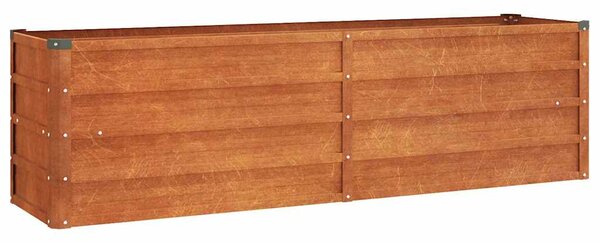 Rozsda színű corten acél kerti magaságyás 160 x 40 x 45 cm