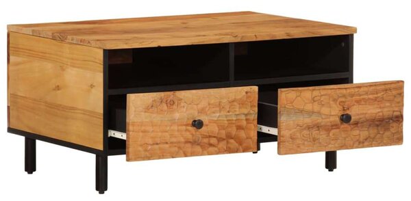 VidaXL Akácfa Dohányzóasztal - 2 Fiók - 80x54x40 cm