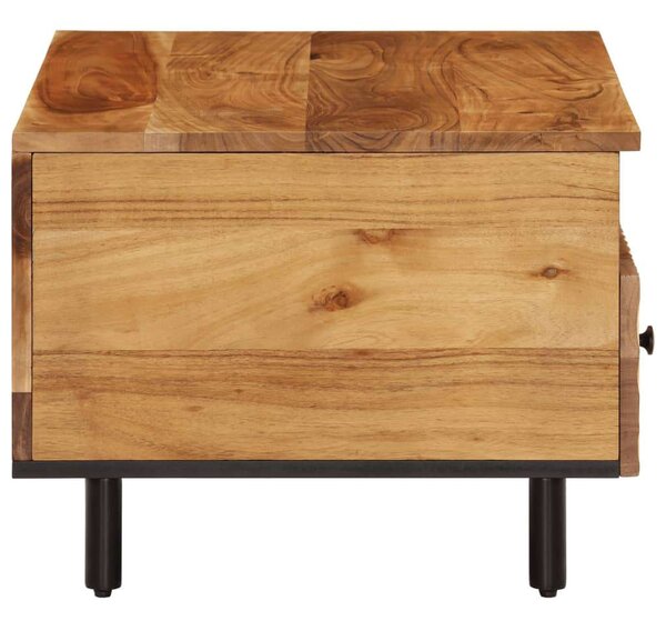 VidaXL Akácfa Dohányzóasztal - 2 Fiók - 80x54x40 cm