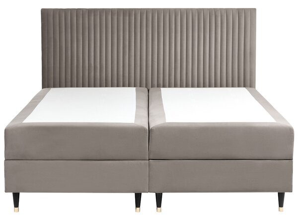 Boxspring ágy tárolóval DAME Bársony Tópszín 180 x 200 cm