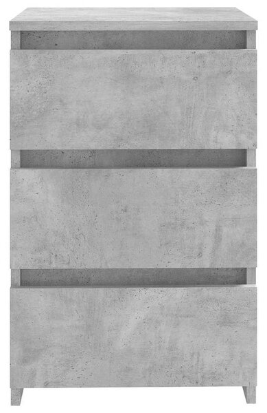 Betonszürke szerelt fa éjjeliszekrény 40 x 35 x 62,5 cm