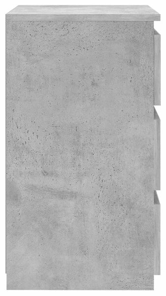 Betonszürke szerelt fa éjjeliszekrény 40 x 35 x 62,5 cm
