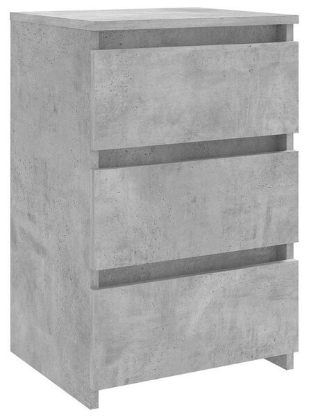 Betonszürke szerelt fa éjjeliszekrény 40 x 35 x 62,5 cm
