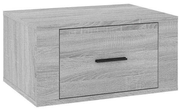 2 db szürke sonoma falra szerelhető éjjeliszekrény 50x36x25 cm