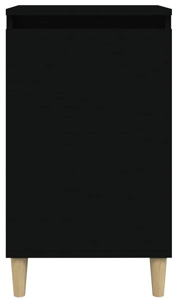 2 db fekete szerelt fa éjjeliszekrény 40x35x70 cm