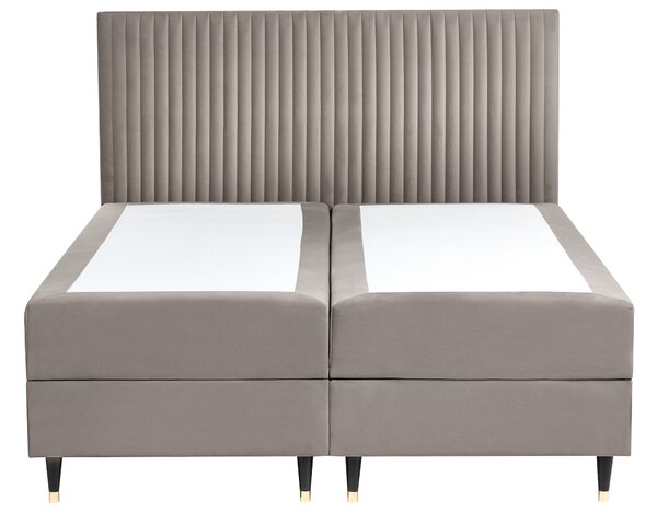Boxspring ágy tárolóval DAME Bársony Tópszín 160 x 200 cm