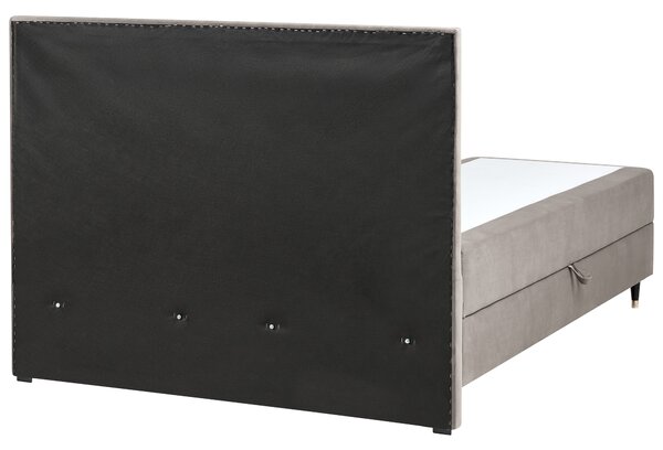 Boxspring ágy tárolóval DAME Bársony Tópszín 160 x 200 cm