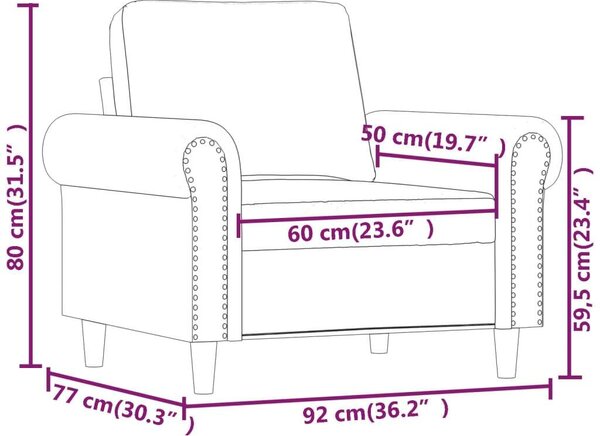 VidaXL rózsaszín bársony kanapéfotel 60 cm
