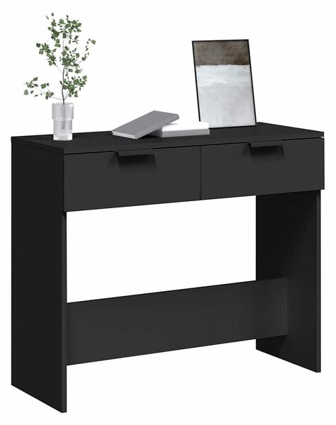Fekete szerelt fa tálalóasztal 90 x 36 x 75 cm