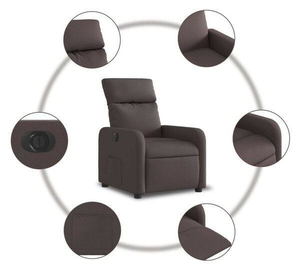 VidaXL Elektromos Relax Fotel - Sötétbarna
